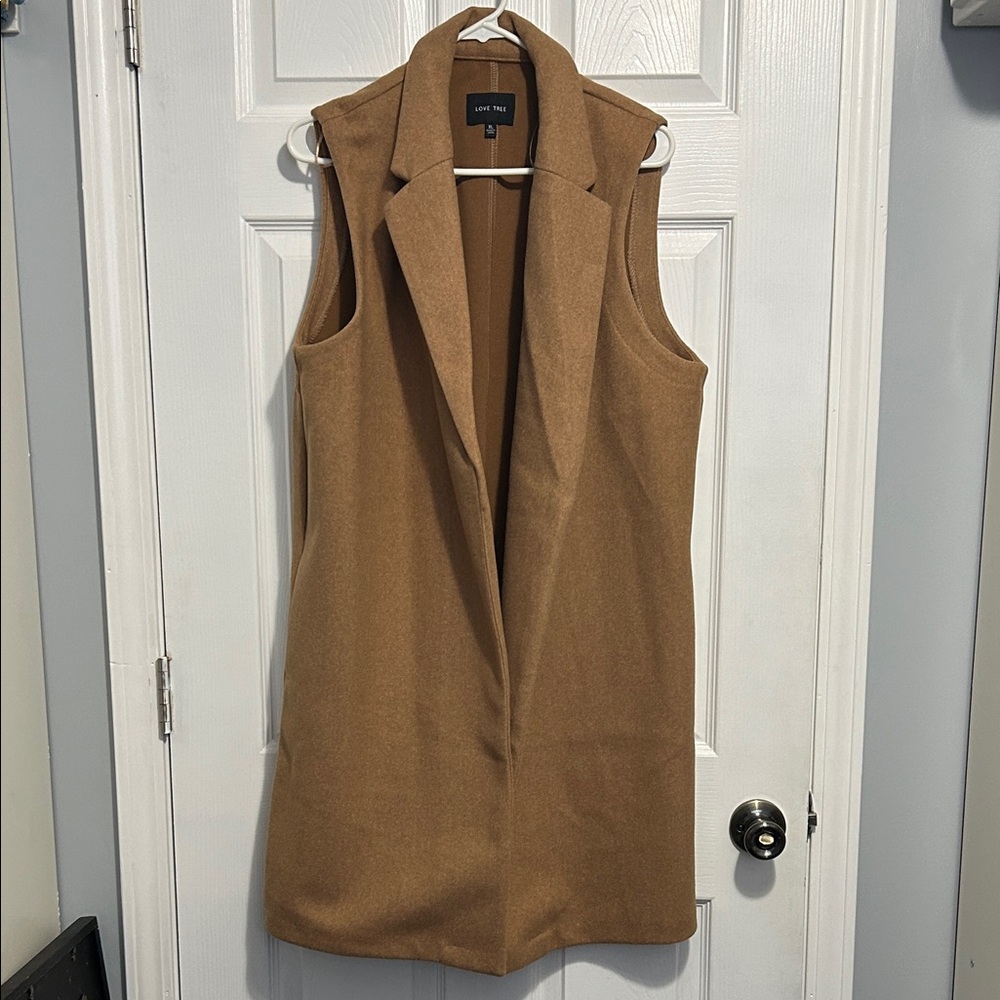 Love Tree Brown Sleeveless Vest